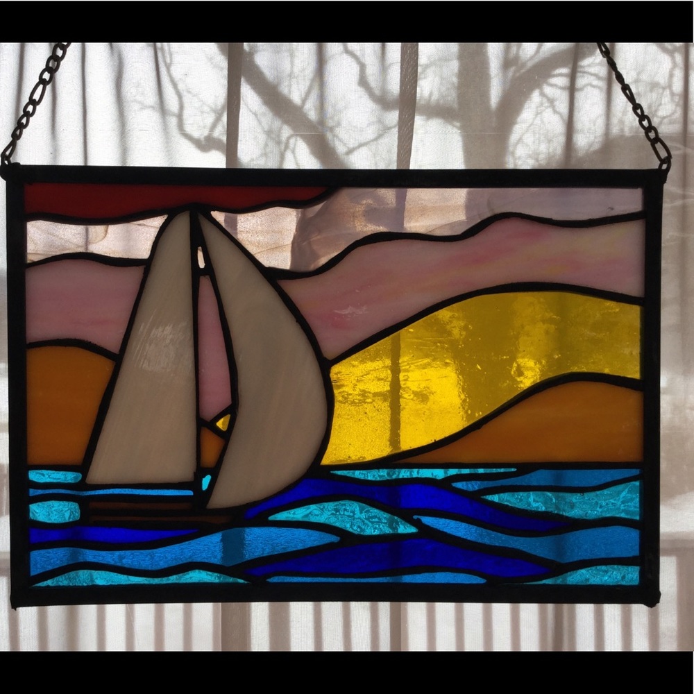 Stained Glass Sail Boat